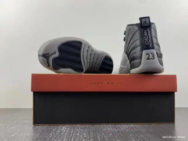 Cheap Air 12 CT8013-019 Wolf Jordan Grey Black 0528
